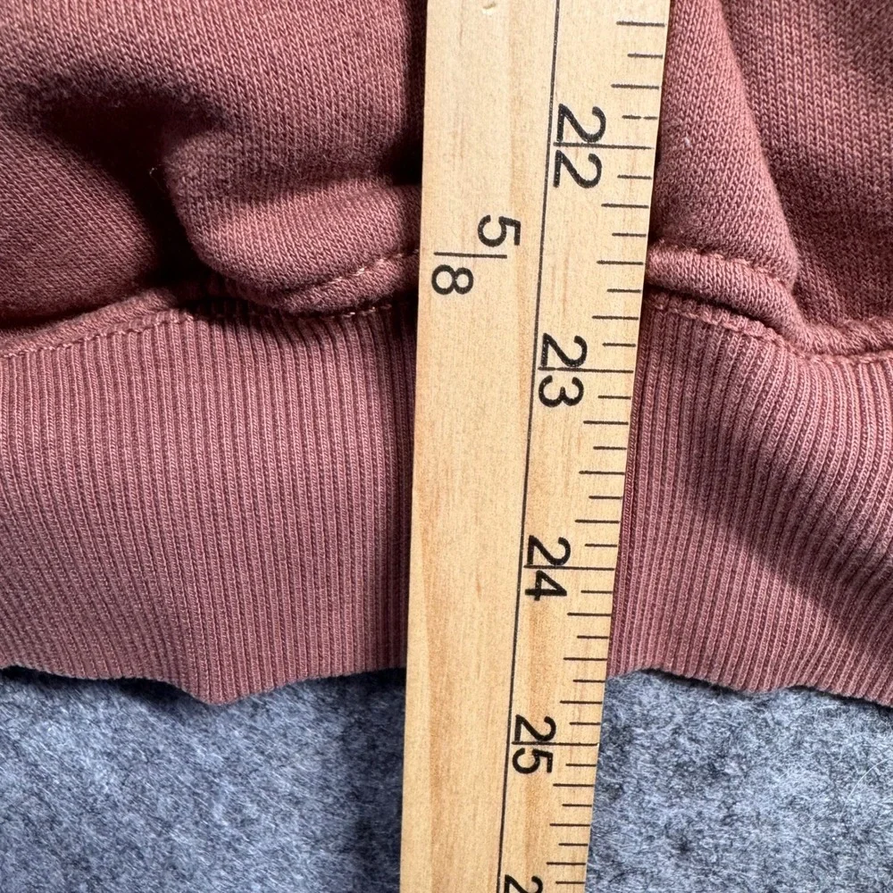 HM Basics‎ Mens XL Terracotta Rust Fleece Raglan Hoodie Sweatshirt 0456163 0